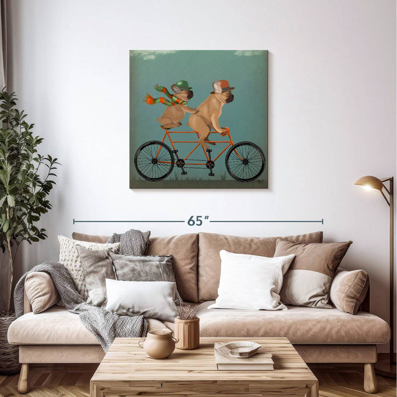 Bouledogue français tandem Brampt, H 36 po x l 36 po