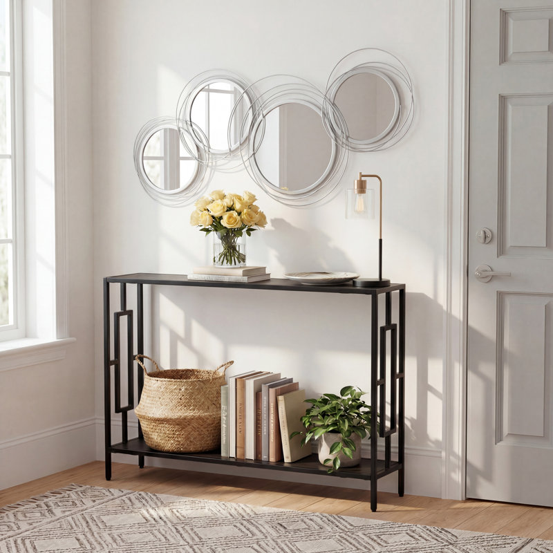 106cm Console Table, Gold/Black