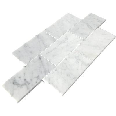 Carrara 3" x 6" Marble Marble Look Wall Tile