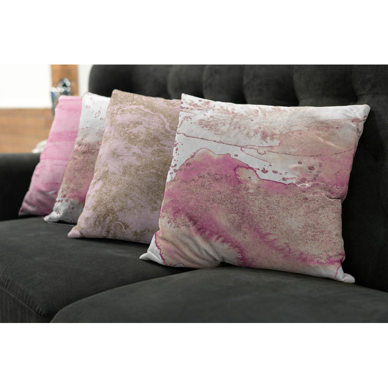 Housse de coussin Moncalieri, 16 po x 16 po, Rose