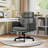 Upholstered Cross-Legged Office Chair With Adjustable Arms,Ergonomic Swivel Executive Chair With Headrest-1630913468