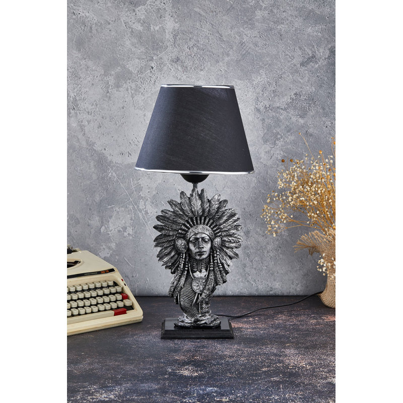 Table Lamp, Gray, Gray