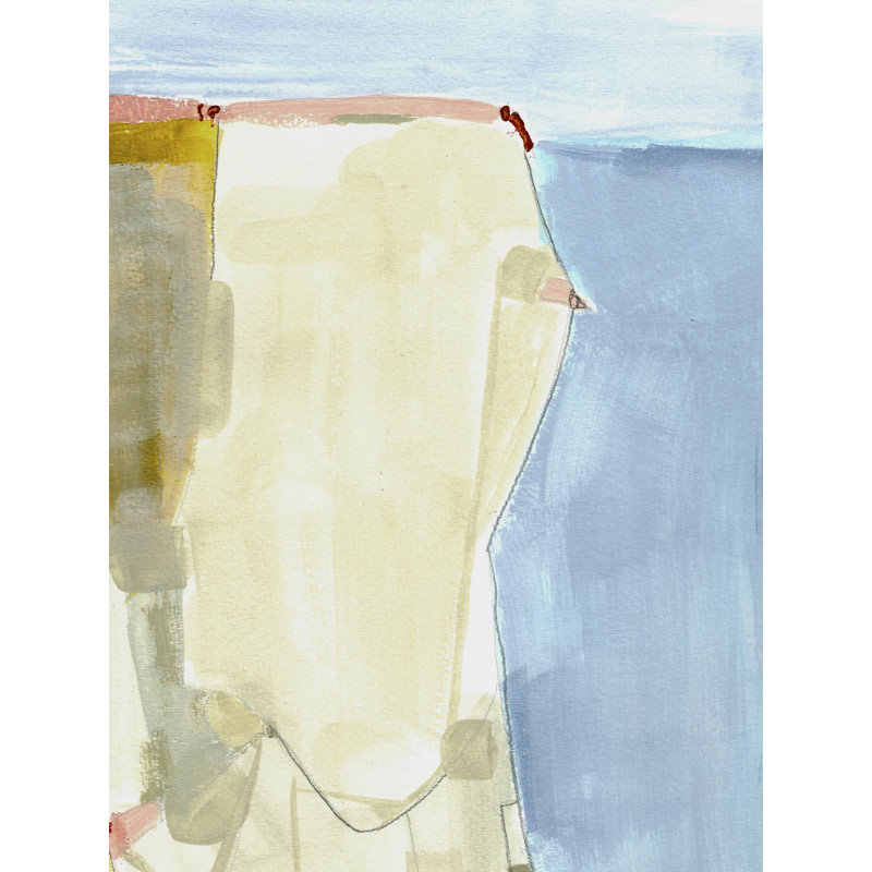 Dover Cliffs Ii Print, 21.25" H x 17.25" W x 0.88" D, Black Framed Paper, White
