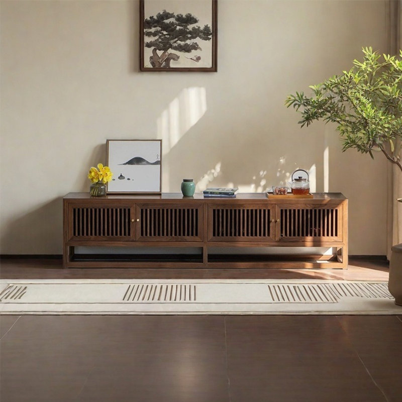 Simple solid wood TV cabinet