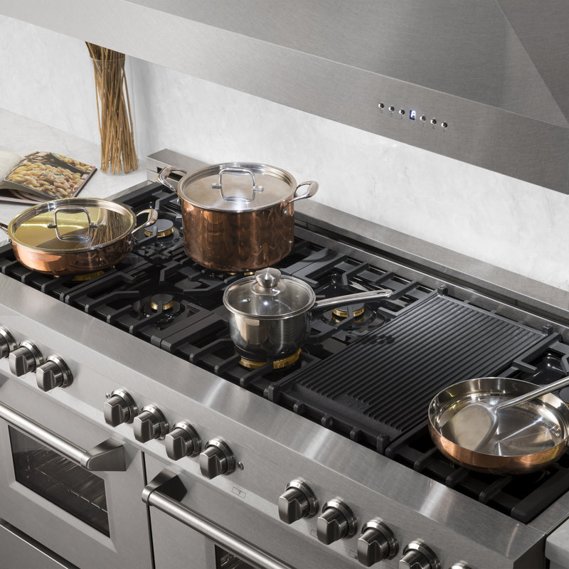 ZLINE 60" Legacy Dual Fuel Range, Brass Burners