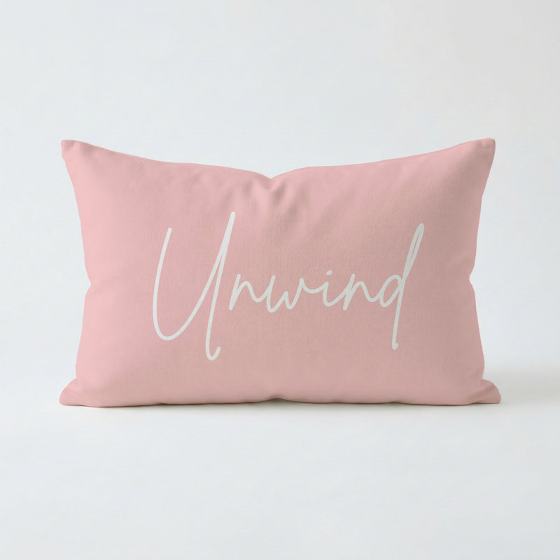 Unwind Pillow 16"X16" Blush, Square 16", Blush