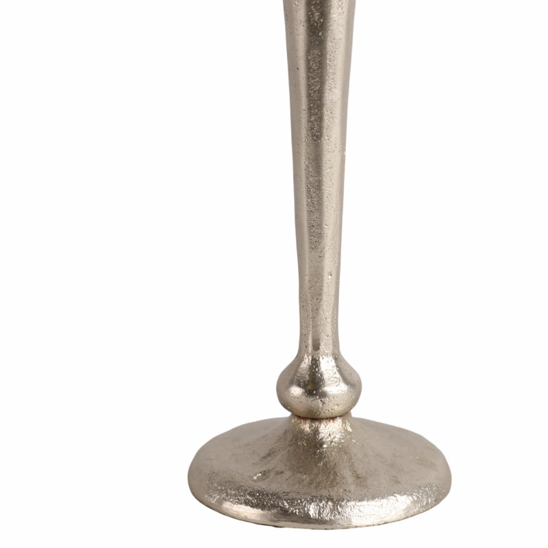 Modern Aluminum Taper Candle Holder - Sleek Decorative Metal Pillar Stand for Stylish Home Decor., 9" H x 3" W x 3" D