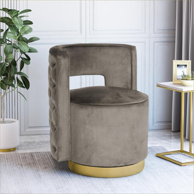 Fauteuil club pivotant Mid-Century, fauteuil club capitonné avec pieds en bois de bouleau pour adultes