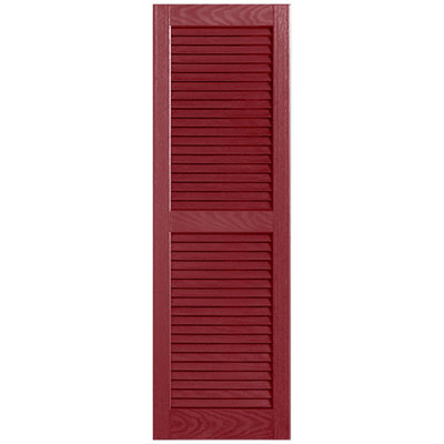 Straight Top Open Louver Shutters Pair