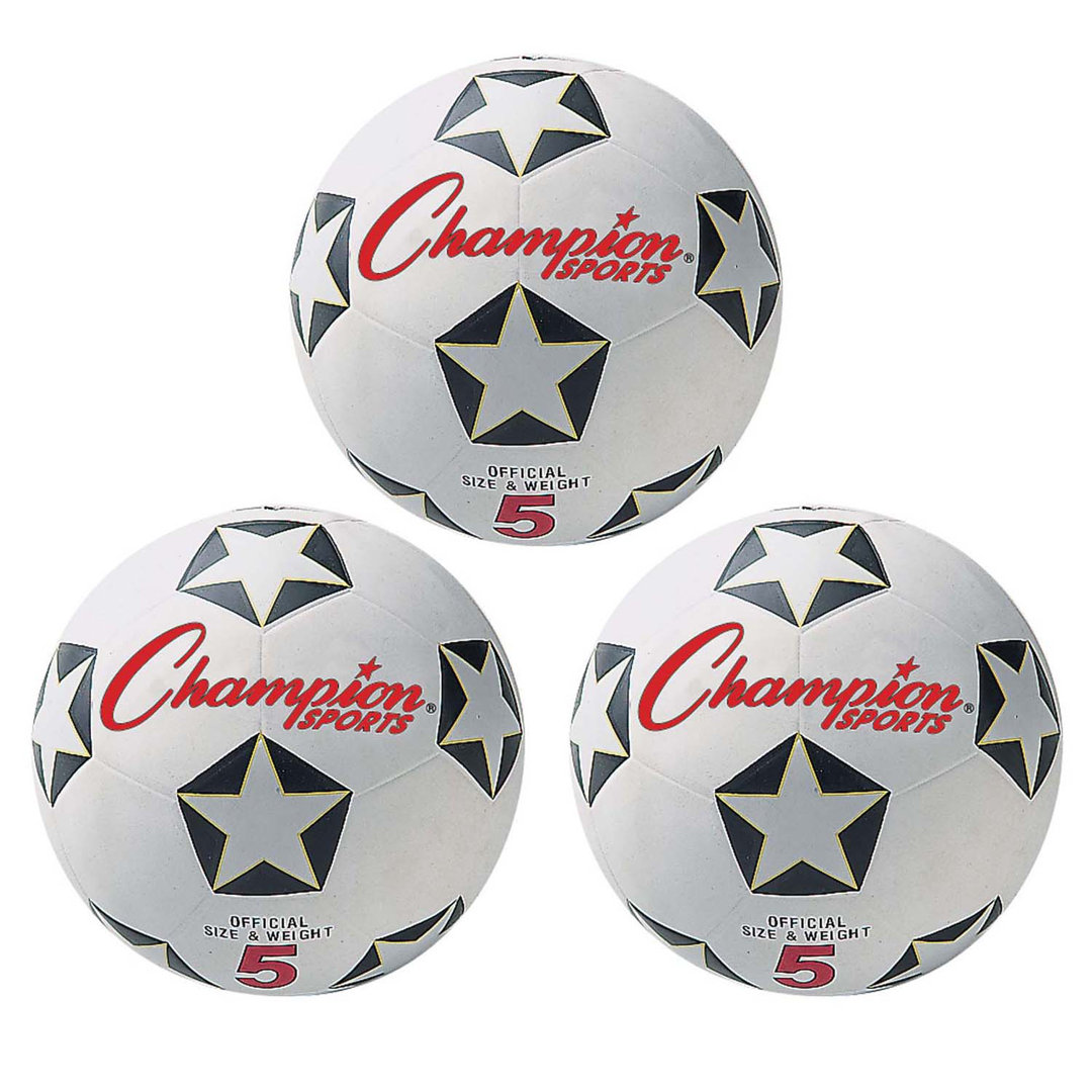 Champion Sports Plastic Soccer (Set of 3) Champion Sports