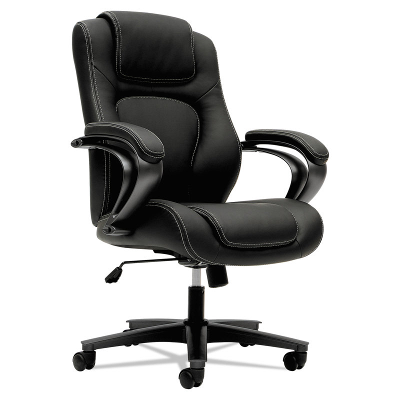 Fauteuil de direction en similicuir, Noir