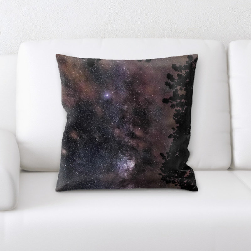Wooden Microsuede Reversible Throw Pillow