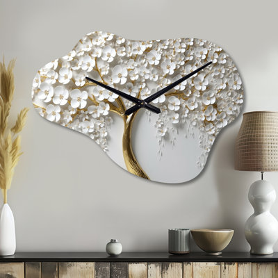 Marmol - Cloud Shape White Wall Clock - Unique Shape