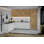 Ensemble d'armoires de cuisine en panneau de fibres à densité moyenne (MDF) H 96 po x l 126 po x P 96 po FK-Harmony