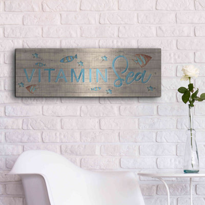 Beachcrest Home ™ «Vitamin Sea» par Yass Naffas Designs, art mural en métal
