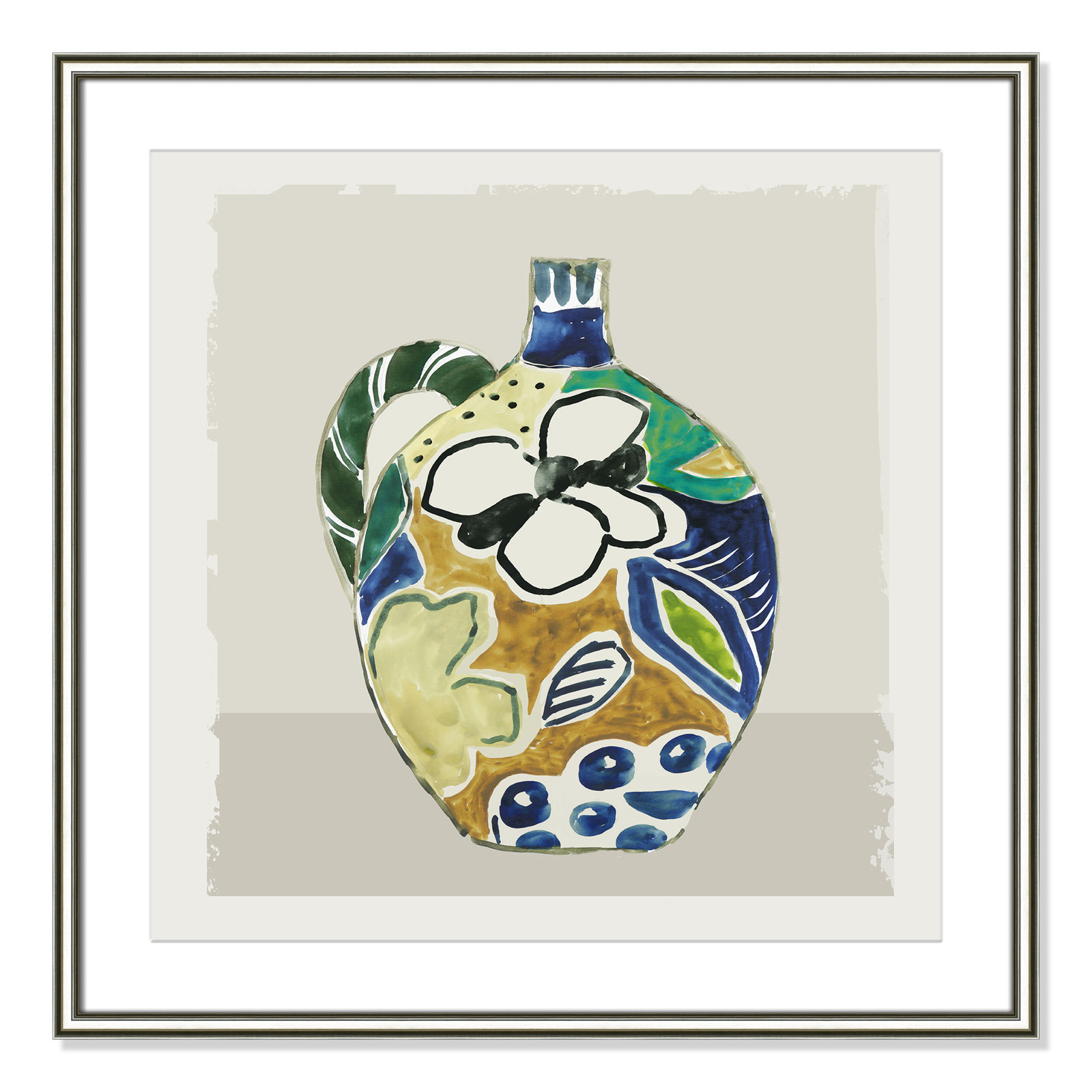 Picasso Vase by Aimee Wilson, Silver, 24.75" H x 24.75" W x 0.88" D