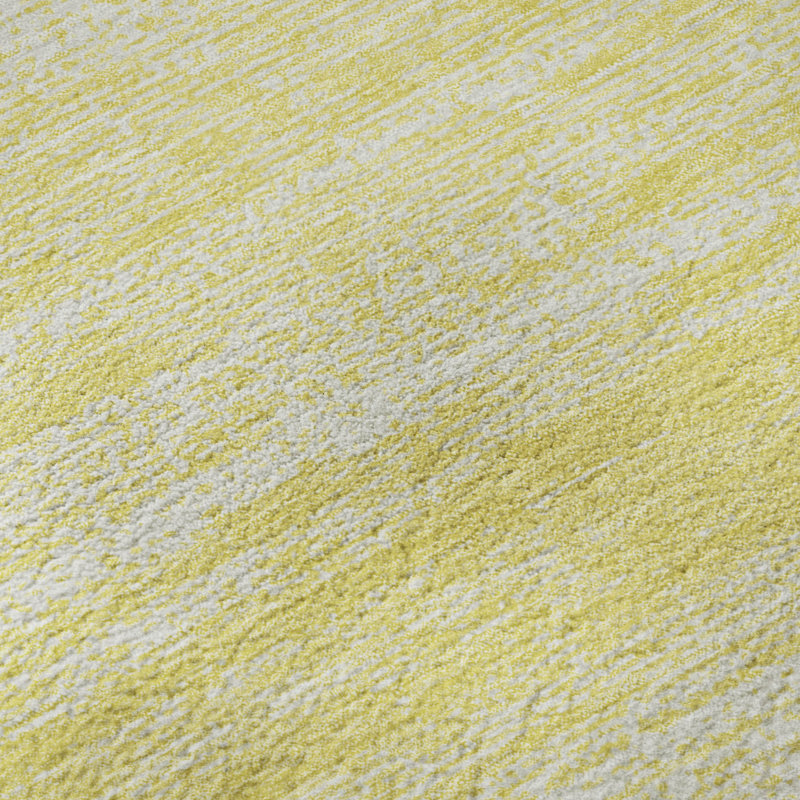 Tapis jaune Prisco lavable à la machine de qualité supérieure, Tapis de couloir 2 pi 3 po x 7 pi 6 po
