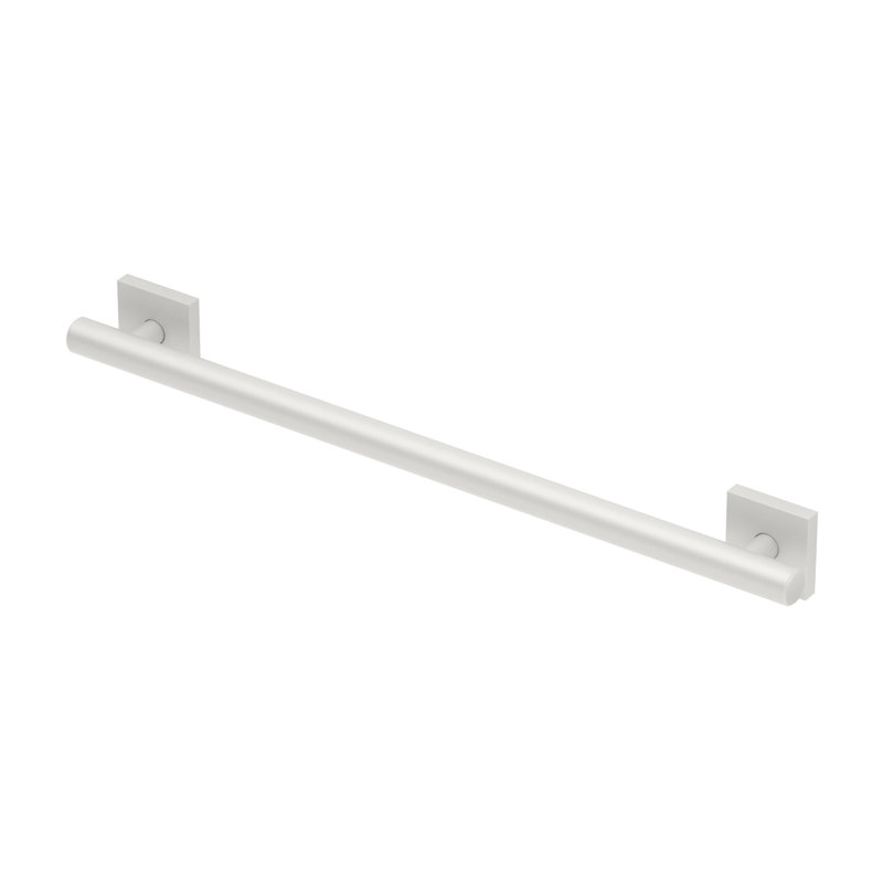 Elevate Wall Mount Stainless Steel Grab Bar, ADA Compliant Safety Bar, 24" W, Matte White