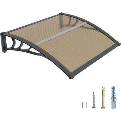 35"D x 48" W Outdoor Awning Patio Window Door Canopy Cover UV Protection Hollow Sheet