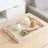Large Rectangular Serving Tray With Gold Handles For Coffee Table Or Ottoman, Faux Leather Decorative Tray For Living Room, Bedroom, Or Kitchen-750151487