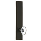 Grandeur Carré Tall Plate Passage with Provence Crystal Door Knob