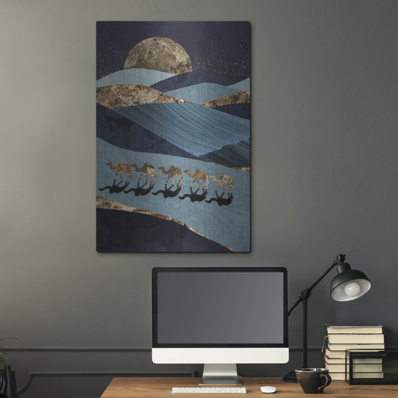 Art mural en métal Latitude Run® «Sahara» par Svetlana Aleynikova, H 36 po x l 24 po