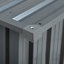 Remise de rangement en métal avec portes doubles, remise de jardin en acier galvanisé robuste pour outils, équipement de pelouse et rangement de jardin (H 72,8 po x P 68,9 po x l 87,8 po)