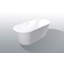 Baignoire autoportante en acrylique de 55 po, baignoire autoportante, acrylique blanc brillant, bonde chromée Toe-Tap, certification Cupc