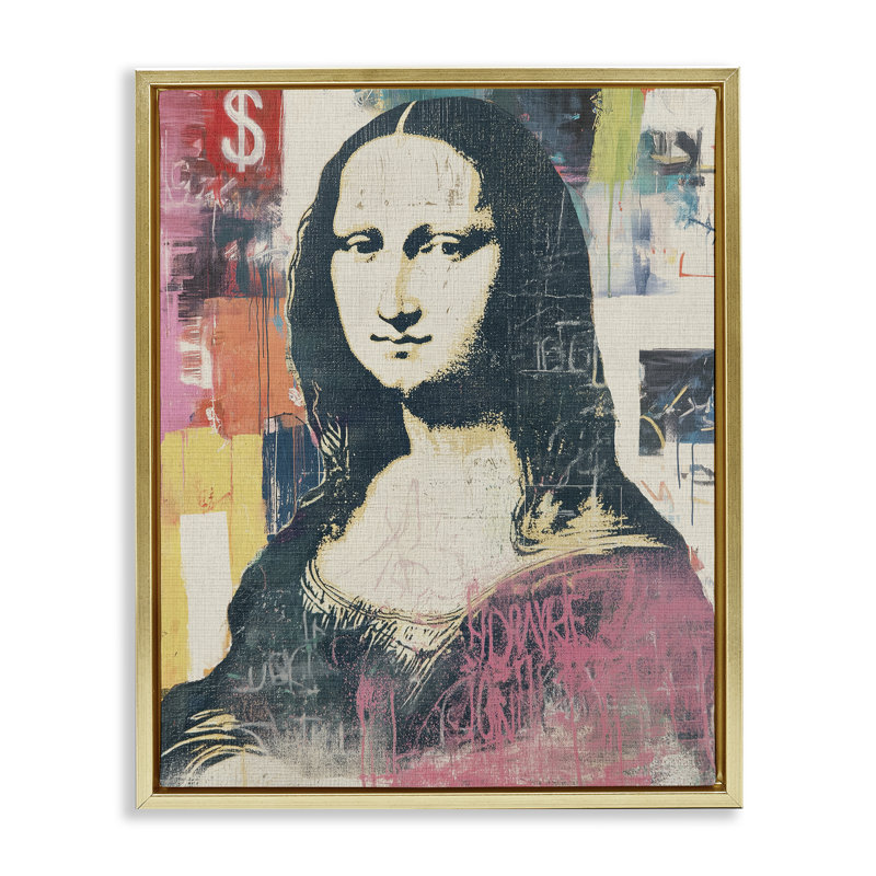Cadre flottant Urban Renaissance Portrait, design par Svetlana Aleynikova, H 31 po x l 25 po, Cadre flottant métallique doré