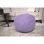 Pouf rond en coton Bordeaux, lavande