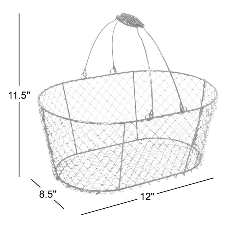 Panier en métal à poignée pivotante, Noir