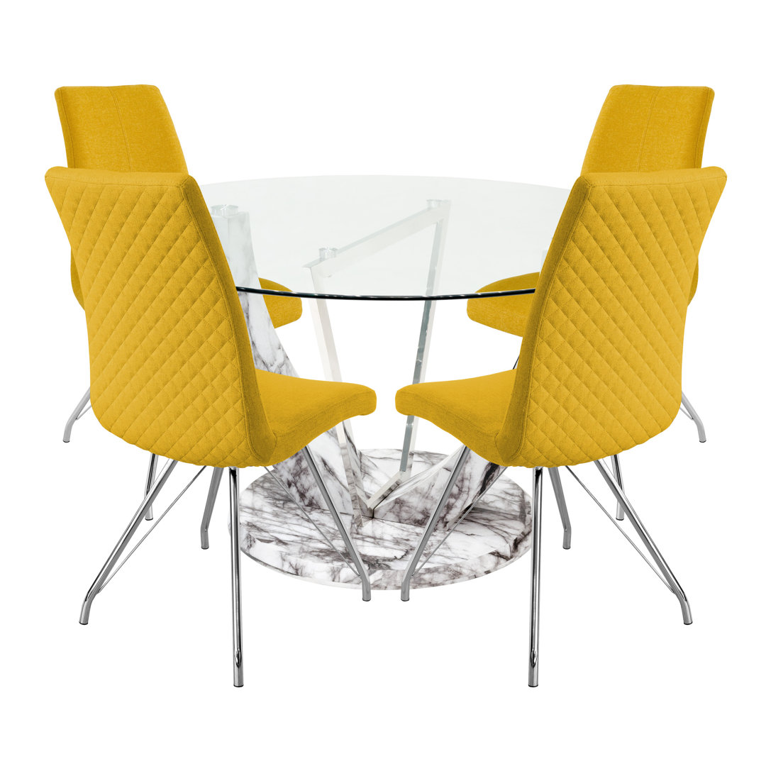Kipp Dining Set with 4 Chairs