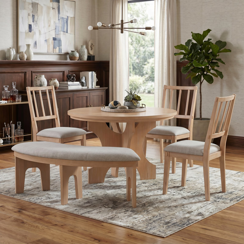 Ensemble de table de salle à manger 5 pièces Rustic Charm, Natural