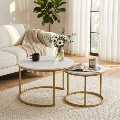 Ensemble de 2 tables de bout gigognes 27,6 po
