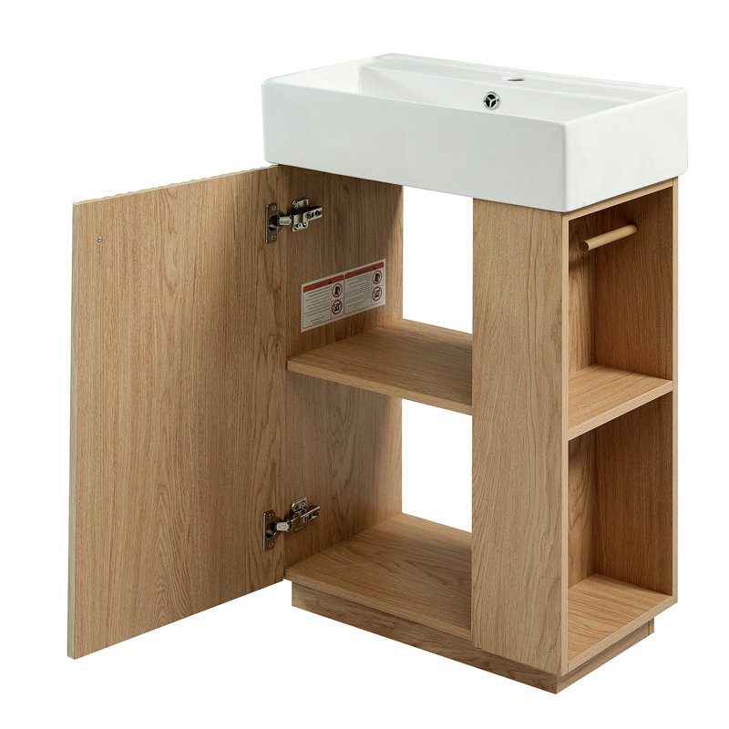 Meuble-lavabo 21,6 po avec lavabo en céramique