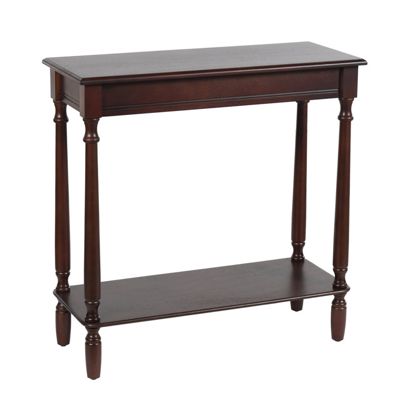 Rachel Collection Console Table with Storage Shelf End Table - Walnut, Walnut