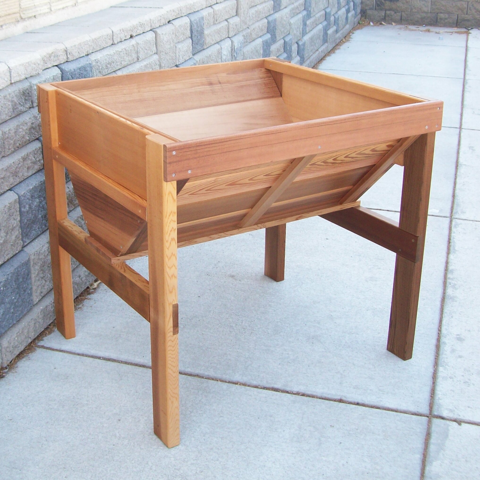 August Grove® Breckenridge Handmade Wood Elevated Planter 