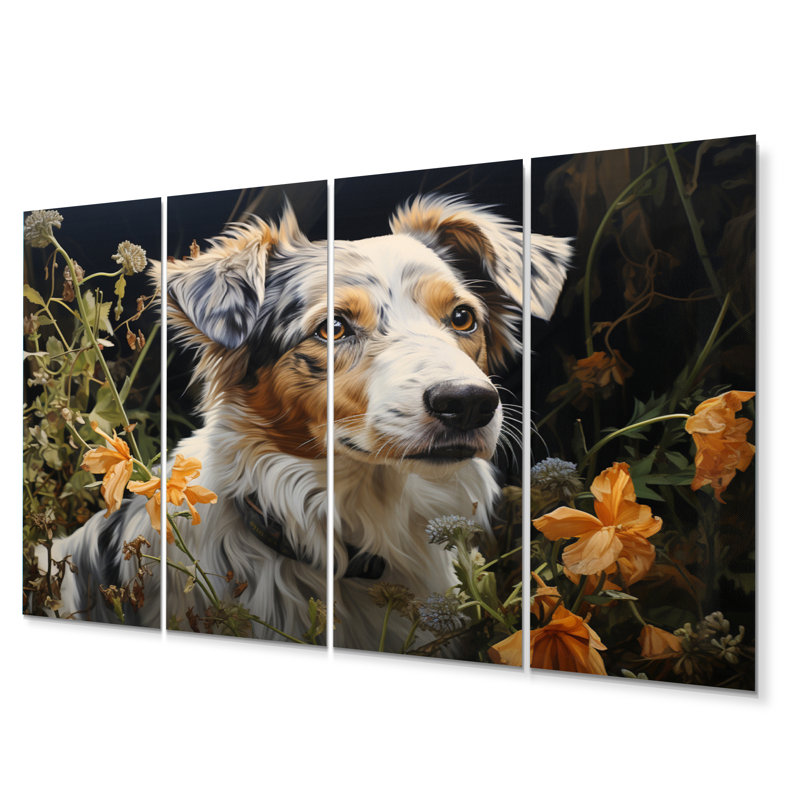 Ensemble de décoration murale Dog Inquisitive Canine Pastoral - Animaux