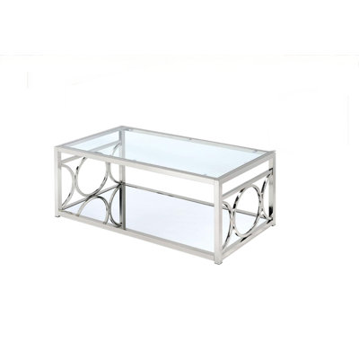 Contemporary Coffee Table,Chrome