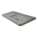 Newterra Concrete Handmade Rectangular Console Bathroom Sink