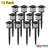 Satin Black Solar Powered Integrated LED Pathway Light Kit Pack