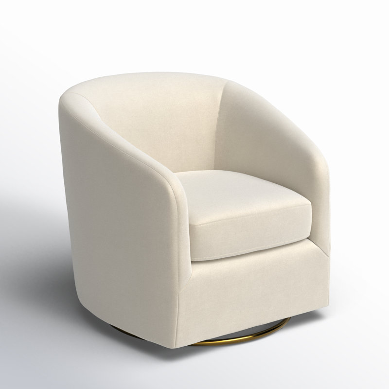 Holden Velvet Swivel Accent Chair, Tan Velvet