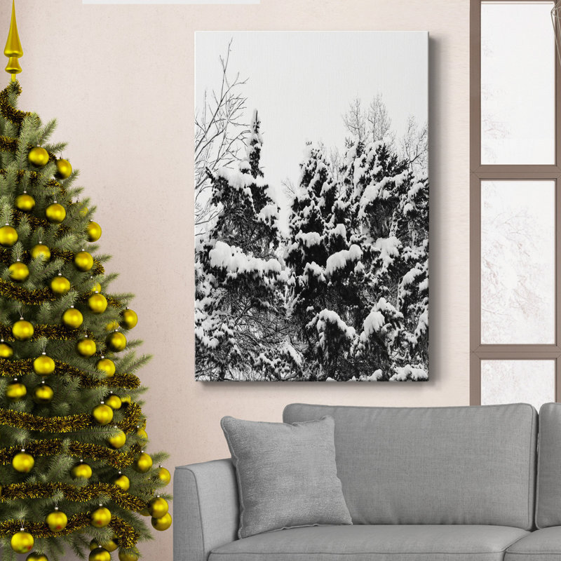 Wintery Dreams I - Toile tendue avec châssis de qualité supérieure - prête à être accrochée, H 60 po x l 40 po x P 1 po