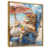 Toile avec cadre flottant or