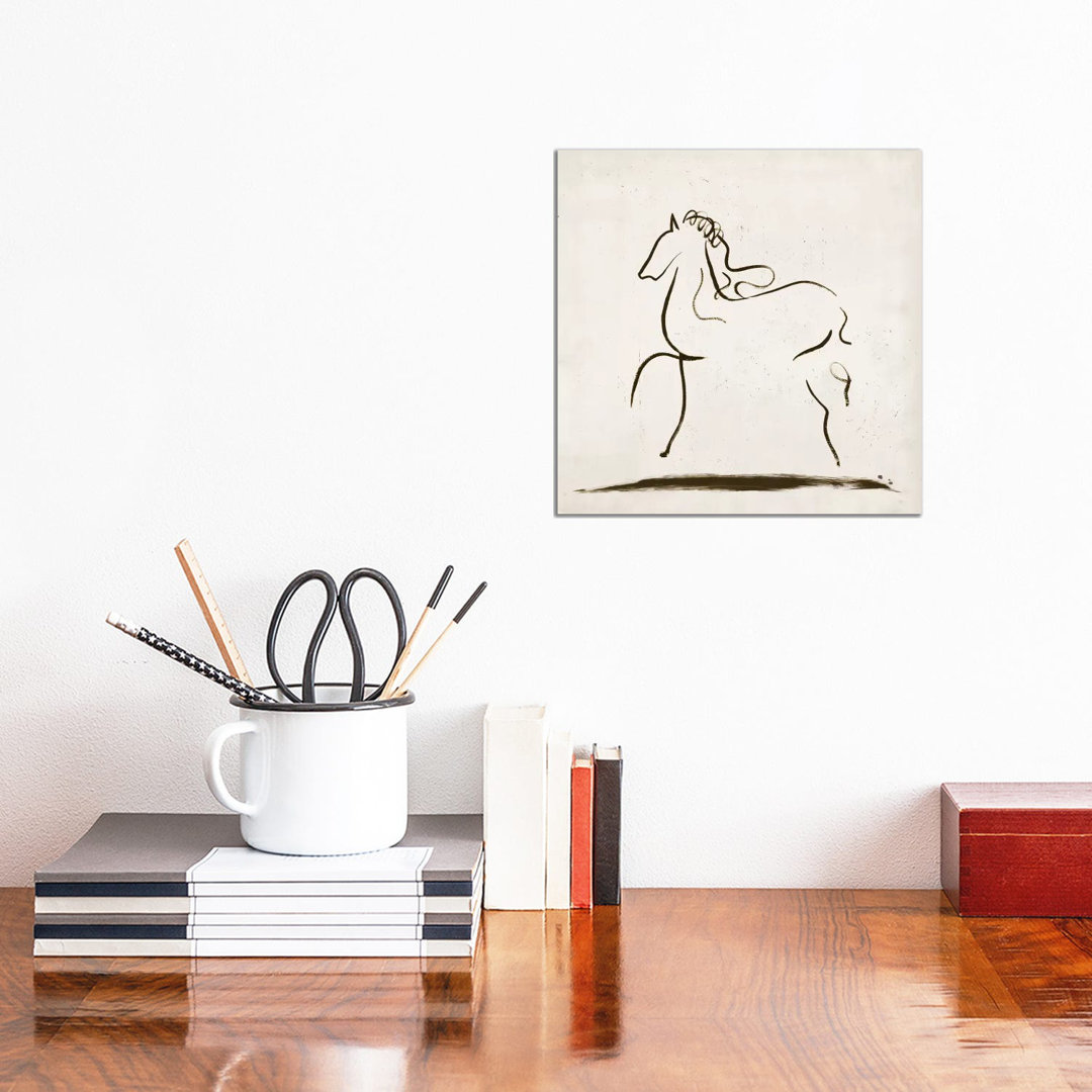 Horse I by Tom Reeves - Wrapped Canvas Drawing