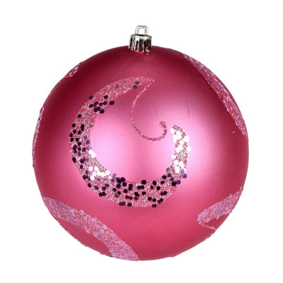 Matte Sequin Swirl Ball Ornament