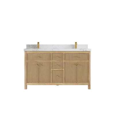 Sonoma 60'' Double Bathroom Vanity with Quartz Top