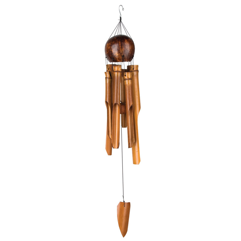 Carillon Whole Coconut, H 25 po x l 3,5 po x P 3,5 po