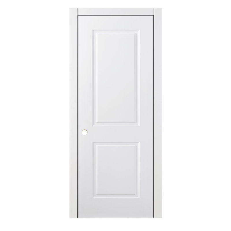 Porte intérieure traditionnelle laminée 2 panneaux en duvet blanc, 36 po x 80 po