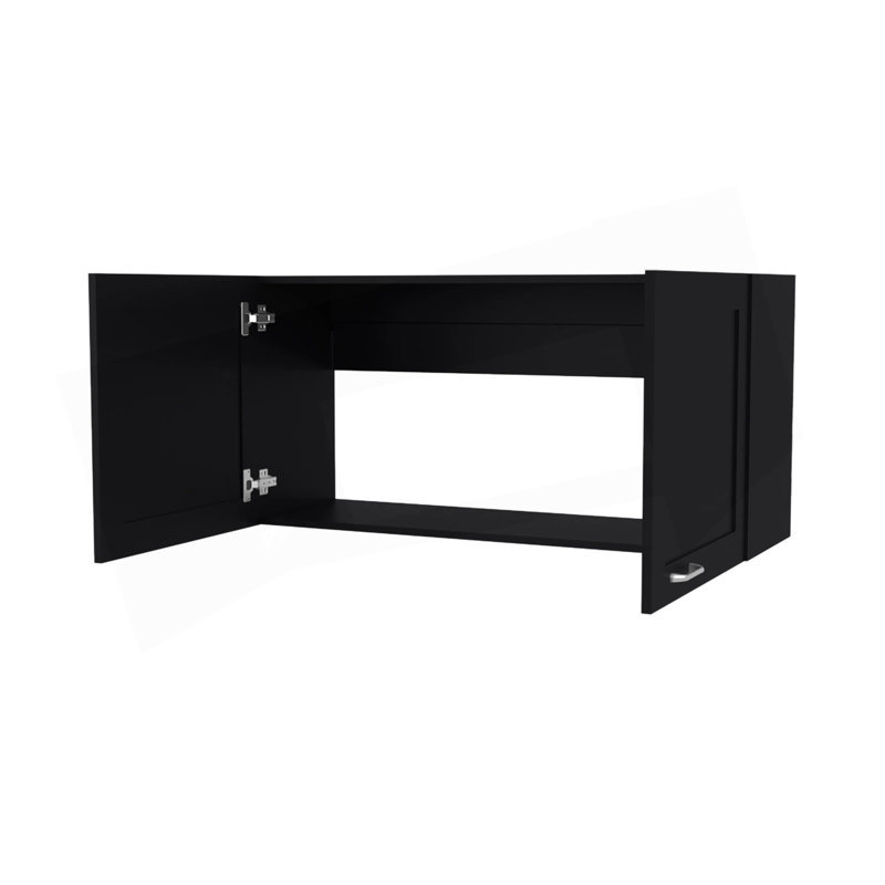 Armoire murale de cuisine Wenge avec 2 portes, Noir